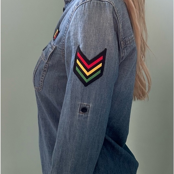 Women’s Denim Dress Lightweight Size 0 By J Crew Super Cute in Very GUC - Picture 6 of 10